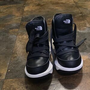 The North Face Black and White Winter Boots